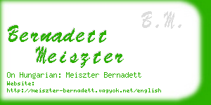 bernadett meiszter business card